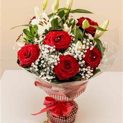 RED ROSE &amp; LILLIES